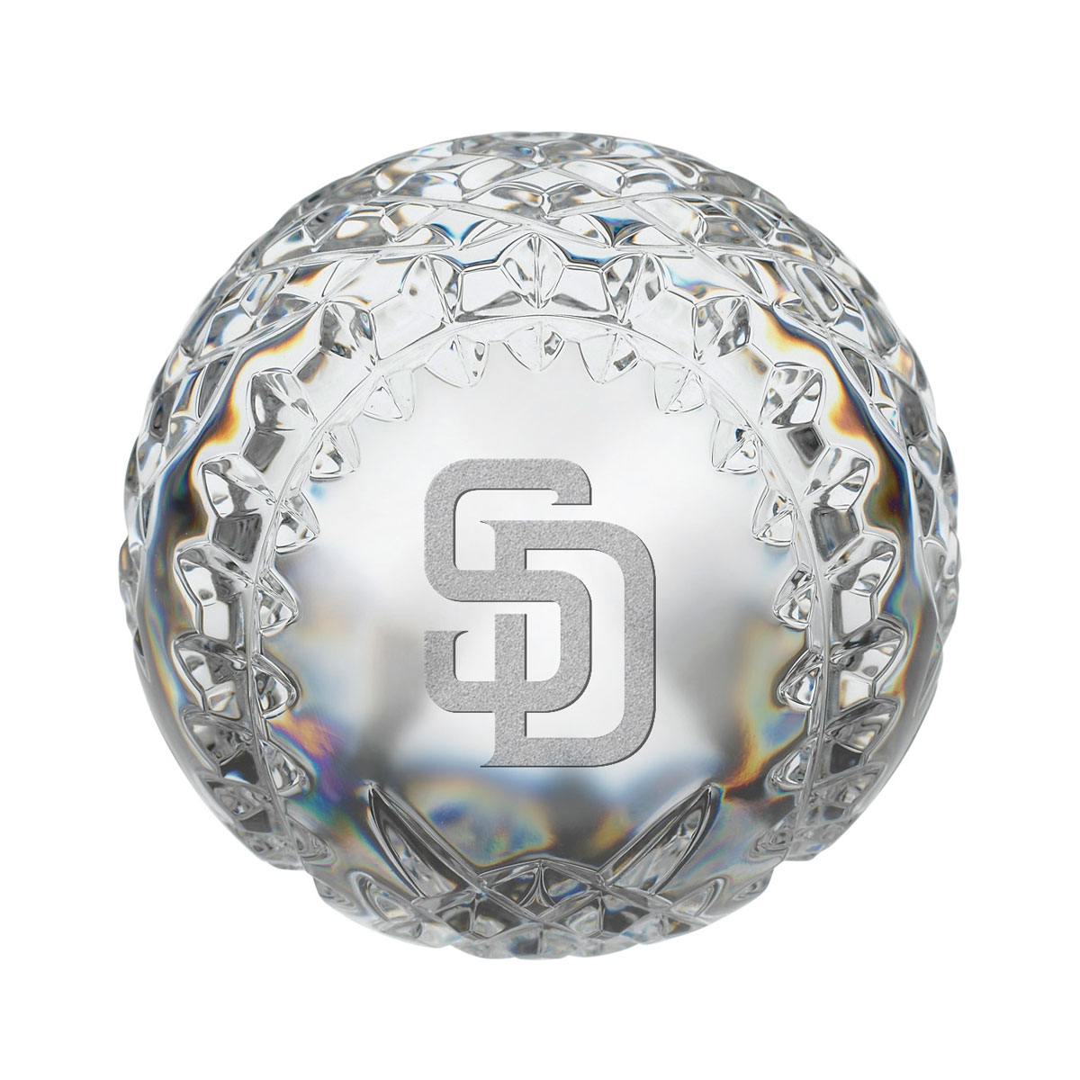 Waterford MLB San Diego Padres Crystal Baseball Paperweight